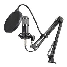 BM800 USB Condenser Microphone Set with Arm Stand for Podcasting