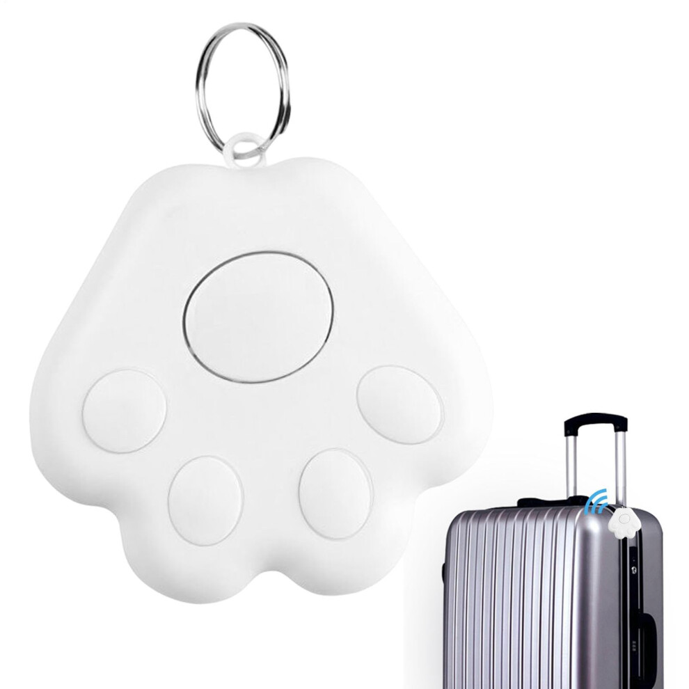 Pet Tracker Cat Claw Shape Mini Item Finder, Portable Smart Antilost Device For Luggage, Kids, Pets, White 9199774159104
