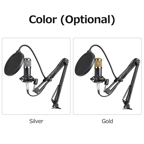 BM800 USB Condenser Microphone Set with Arm Stand for Podcasting 2