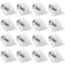 100pcs Drawer Supports Drawer Bottom Sagging Repair Fix Kit Furniture Chest Mending Wedges Plastic Angle Bracket with Matching Screws