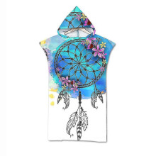 (E) Beach Quick Drying Cape Towel For Adults Microfiber Bath Towel Bathrobe Swimming Towel With Hooded