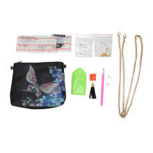 Pochette artistica creativa, regalo squisito per donne e ragazze, motivo boho con mandala, taglia unica, materiale in resina PU ecologico, utilizzo a