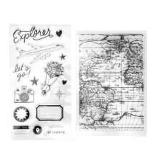Silikonstempelset für Kartenherstellung und Dekoration, wiederverwendbare transparente Stempel für DIY-Scrapbooking und Weihnachtsbasteleien,