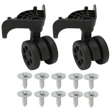 360 Degree Rotating Wheel Set For Luggage Replacement, Silent Dual Roller Bearing Swivel Suitcase Wheels Easy Install Lightweight Heat And Moisture