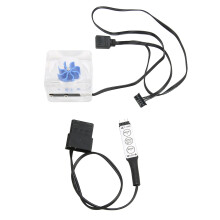 Monitor per sistema di raffreddamento a liquido per PC con filettatura G1/4, flussometro in acrilico con illuminazione a LED e design a 8 giranti per