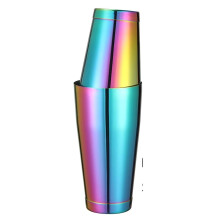 Cocktail Shakers Boston Shaker 18.6oz Weighted 25oz Weighted Rainbow Finish Professional Bartender Bar Tool
