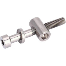 (SIZE 1, silver) 2pcs M5x30mm Bicycle Seatpost Screw Titanium Alloy Seat Post Bolt Seatpost Bicyclesilver