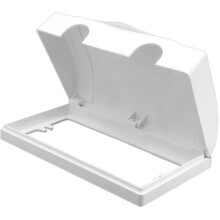 Th Double Socket Protector Cover Waterproof Electric Plug Socket Cover Baby Safety Boxwhite1pcs