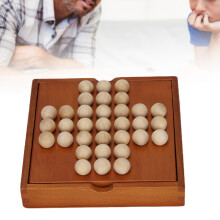 Holz-Reiseschachset Buche Tragbares Stressabbau-Brettspiel für Senioren