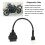 6 Pin OBD2 Diagnostic Adapter Plastic Engine Fault Detector for Motorcycle 5