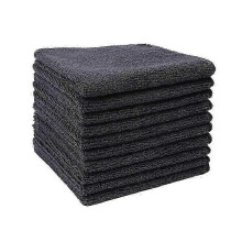 (12PCS, black) 12 Pack Cleaning Rag Microfiber Cleaning Cloth 9 Color Assorted Cleaning Towels for House KitchenZZ46