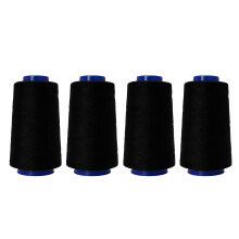 4 Spools Polyester Sewing Thread 1000yds Each for Sewing-Black