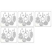 5 Pcs Merry Christmas Cutting Dies Template Molds for-JH072202
