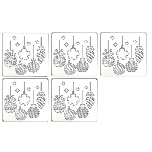 5 Pcs Merry Christmas Cutting Dies Template Molds for-JH072202