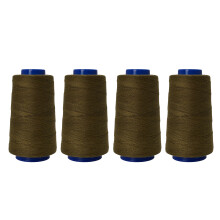 4 Spools of Polyester Thread Embroidery Machine-Army Green