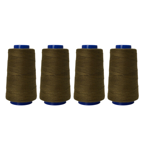 4 Spools of Polyester Thread Embroidery Machine-Army Green