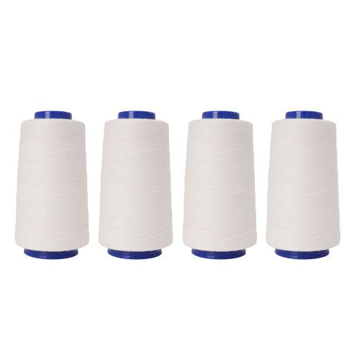 4 Spools Sewing Thread Polyester Thread Embroidery-White