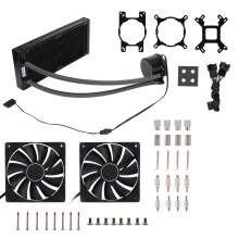 Advanced Water Cooling Radiator With Black Oxidation Paint Finish, Triple Mobius 120 Fans Included, Efficient Cooling For High Power CPUs Up To 300W