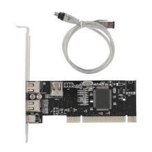 FireWire Adapter Card For External Ports, IEEE Standard Data Transfer PCI Express Card With Full Duplex Channel, Plug And Play FireWire Expansion Card