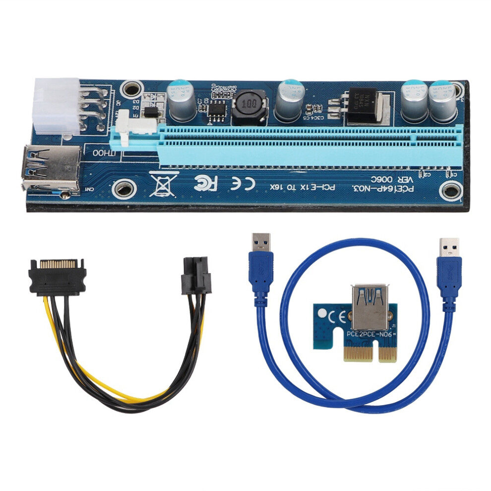 Stable Mining Performance Pcie Riser Adapter, Secure Plated Connectors With Multi Gpu Configuration, Flexible Pcie Extension For Gpu Mining Setup Gold 9138057317008