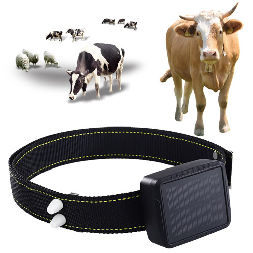 GPS Tracker Solar Powered Animal Locator 20000mAh AntiLost Device with Alarm Functions, History Playback, AntiTheft