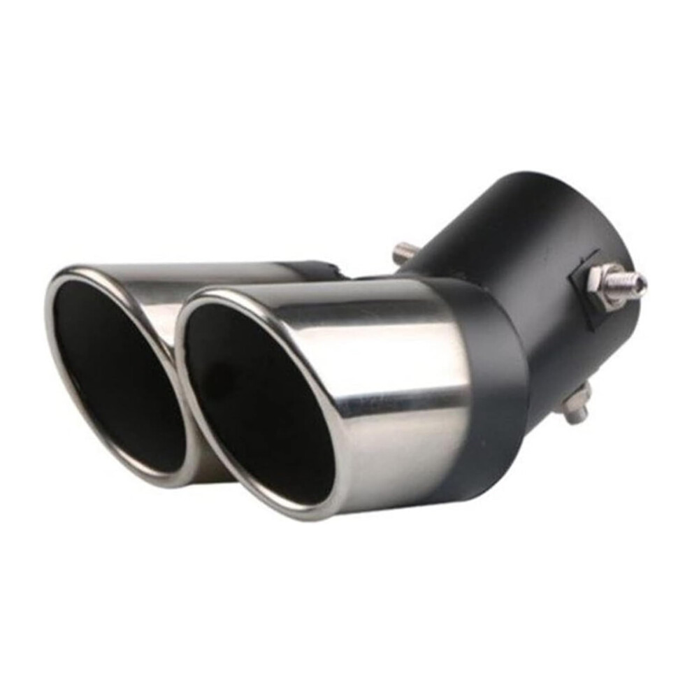 Car Exhaust Muffler Tip Bend Universal Fit With Turbo Sound Enhancement Black 9382693487780