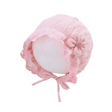 Cappellino per neonata con disegno di fiore a cinque petali, cappellino regolabile in cotone traspirante per neonati, cappellino per neonati morbido