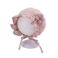 Cappellino da bambina con tesa a volant, cappellini per neonati con tesa in pizzo e lacci regolabili per neonati e bambini piccoli, berretto alla