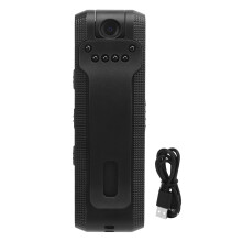 Portable Body Camera with Record While Charging and Anti Shake Technology, 1080P HD Video with 180 Degree Rotation Lens and Night Vision, Wearable