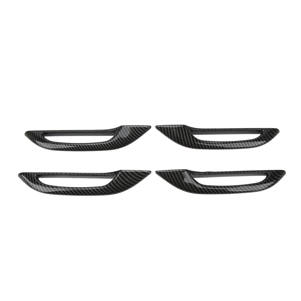Door Handle Cover For Tesla Model Y, Carbon Fiber Style Scratch And Colorfast Door Handle Cover With Waterproof Protection, User-Friendly Design 9009791726688