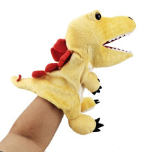 Pluche handpoppen met dinosaurusmotief, beweegbare mond, interactief speelgoed voor kinderen, poppenverhaalspeelgoed gemaakt van hoogwaardig
