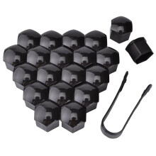 20Pcs 19mm Black Car Wheel Nut Covers AntiRust Lug Nut Caps for Auto Hub Bolt Protection