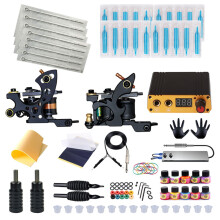 Starter Tattoo Machine Beginner Friendly Coil Tattoo Kit Beginners Guide Warranty Metal Tube Sterile Needles High Quality Sponge Included