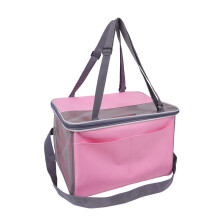 Pet Cats Carriers Seat Bed Car Seat Foldable Big Capacity-Pink