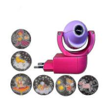 (Pink) Star Moon Animal Projector Led Projector 6 Images Sensor Eu Plug Night Light For Kids Baby Bedroom Decoration
