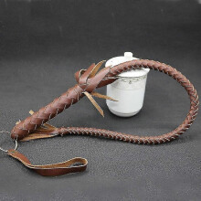 (70cm Khaki) Hand Made Braided Riding Whips For Horse Outdoor Racing Training