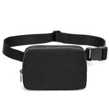 (Black) Fanny Packs Fashion Waist Bag Waterproof Adjustable Small Crossbody Belt Bag Bum Bag For Women Men Hiking Walking Travel Gifts