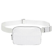 (White) Fanny Packs Fashion Waist Bag Waterproof Adjustable Small Crossbody Belt Bag Bum Bag For Women Men Hiking Walking Travel Gifts