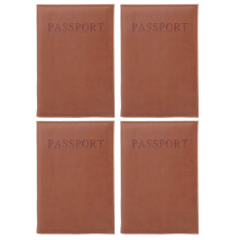 Premium Faux Leather Passport Holder Cover Travel Wallet With Snap Button Closure Flap Water Resistant Protection Universal Fit For All Standard Size