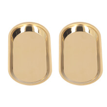 Plateau de toilette durable en acier inoxydable poli miroir, organisateur de cosmétiques multifonctionnel, organisateur de bijoux, résistant à la