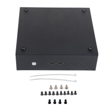 Industriële mini-pc-behuizing voor hotelcomputers en thuisvideosystemen. Goede warmteafvoer, bediening met één hand en een modern design.