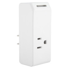 Enchufe inteligente WiFi compacto, control por voz con Siri y Alexa para acceso remoto, monitorización de energía y función de control programado,