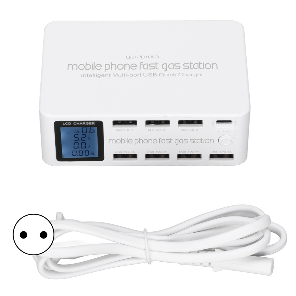 Multi Port Usb Charger Fast Simultaneous Charging Smart Chip Safety Certification Compact Design Foldable Phone Stand Compatible Usb Charging Station 9773935145573