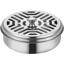 Mosquito Coil Holder Fireproof Hollow Lid RustResistant Stainless Steel for Garden Camping Indoor