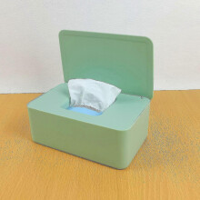 (Green) Wet Wipes Storage Box Wipes Dispenser Holder Tissue Storage Box Case With Lid Dustproof
