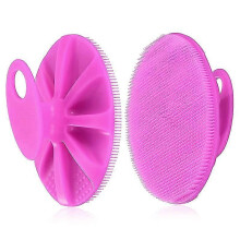(Purple) Soft Silicone Body Scrubber Handheld Shower Cleansing Brush,gentle Exfoliating