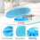 (Blue)Soft Silicone Body Scrubber Handheld Shower Cleansing Brush,gentle Exfoliating 4