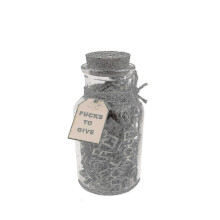 (A) Jar Of Fucks (5oz) Gift Jar With Cutout Letter Pieces - Funny Prank Birthday Or Holiday Gift For Venting Bad Moods