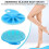 (Blue)Soft Silicone Body Scrubber Handheld Shower Cleansing Brush,gentle Exfoliating 5