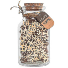 (C) Jar Of Fucks (5oz) Gift Jar With Cutout Letter Pieces - Funny Prank Birthday Or Holiday Gift For Venting Bad Moods